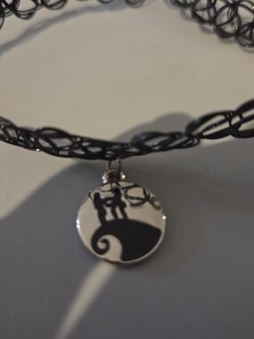 Nightmare Before Christmas Silhouette Pendant Choker Necklace